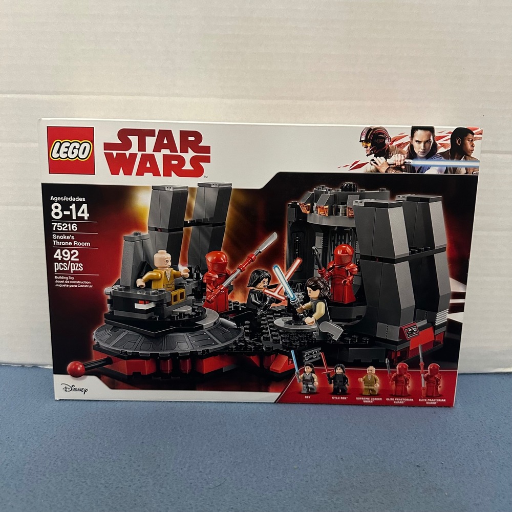 LEGO Star Wars Snokes Throne Room 75216 The Last Jedi New Sealed 492 Pcs